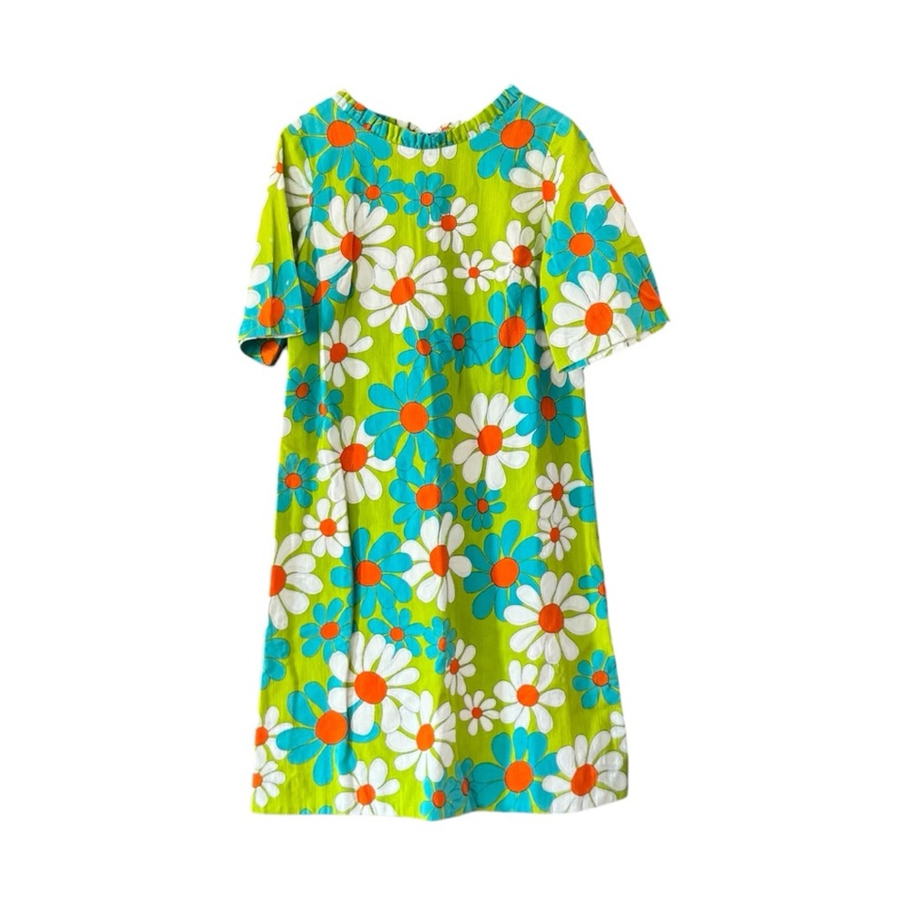 Waikiki Holiday Vintage Hawaiian Dress Mod Flower Power Cotton